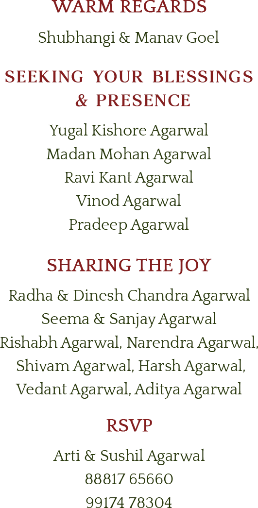 With warm regards and seeking your blessings